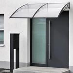 [en.casa] Vordach f&uuml;r Haust&uuml;r Mellerud &Uuml;berdachung 240 x 100 cm Pultvordach...