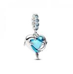 PANDORA Blauer Murano-Glas Delfine Charm-Anh&auml;nger 793924C01 Charm Anh&auml;nger