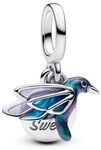 PANDORA Moments Kolibri Doppelter Charm-Anh&auml;nger aus Sterling Silber,...