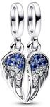 Pandora Moments Charms Herz-Engelsfl&uuml;gel, Sterlingsilber