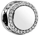 PANDORA Gravierbarer Funkelnder Knopf Charm 798747C01 Anh&auml;nger