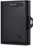 VON HEESEN Slim Wallet mit XL M&uuml;nzfach & RFID-Schutz - Mini Geldb&ouml;rse Herren &