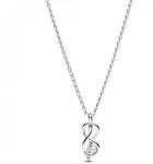 PANDORA Moments Unendlichkeitsknoten Halskette aus Sterling Silber mit Zirkonia und