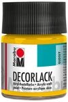 Marabu 11300005021 - Decorlack Acryl Mittelgelb 021, 50 ml, hochgl&auml;nzender Acryllack