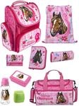 Familando - Schulranzen Set CLOU - 9-teilig mit Sporttasche - Pferde -...