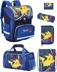 Familando - Schulranzen Set 6-teilig mit Sporttasche - Pok&eacute;mon mit Pikachu Motiv -
