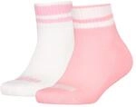 PUMA Unisex Kinder Kids Clyde Cushioned Quarter Sock, Pink/White - New, 39-42 EU