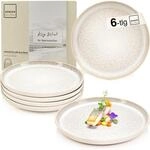 S&Auml;NGER Key West Teller Set 6 Personen, Steingut Geschirr Set 6 | teilig,