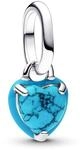 PANDORA ME T&uuml;rkisfarbenes Herz Mini-Charm-Anh&auml;nger aus Sterling Silber, Kompatibel
