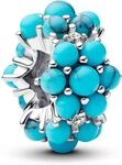 PANDORA Moments T&uuml;rkisfarbenes Ozean Charm aus Sterling Silber mit Zirkonia,