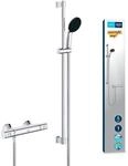 GROHE Precision Trend, Duschset mit Thermostat wassersparend, 8l pro Min