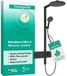 hansgrohe Raindance Alive S - wassersparendes Duschsystem (EcoSmart) mit Thermostat,
