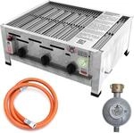 ChattenGlut Professional Gastrobr&auml;ter 3-flammig Tischger&auml;t Edelstahl...