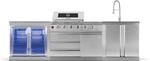 GORILLER Grillmaster Selected Silver Edelstahl-Outdoork&uuml;che - Inkl....