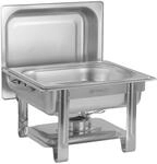 Mahlzeit Edelstahl Chafing Dish 4 Liter | Speisenw&auml;rmer mit Deckelhalter,