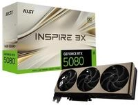 MSI GeForce RTX 5080 16G Inspire 3X OC &mdash; 16GB GDDR7 (30Gbps/256-bit), PCIe 5,