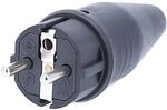 as - Schwabe Vollgummi-Stecker Schutzkontaktstecker mit doppeltem Schutzkontakt,