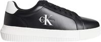 Calvin Klein Herren Cupsole Sneaker Chunky Mono aus Leder, Schwarz (Black/Bright