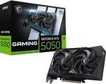 MSI GeForce RTX 5050 8G Gaming OC - 8GB GDDR6 (20Gbps/128-bit), PCIe 5, Boost: 2602