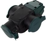 REV Schutzkontaktkupplung, dreifach Kupplung, Thermoplast, IP44, 16A, schw.-gr.