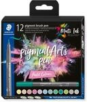 STAEDTLER brush pen pigment Arts, pastell, Premium-Zeichentusche, Pinselspitze f&uuml;r