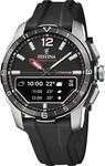Festina Hybrid Smartwatch Herren - Kautschukarmband Schwarz - Schritte, Musik,