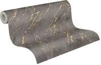 A.S. Cr&eacute;ation Tapete Marmoroptik Anthrazit Gold THE BOS 388175 Vliestapete