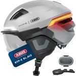 ABUS Fahrradhelm HYP-E BL.ACE - mit Front-, R&uuml;ck- und Blinklicht sowie kabellos zu