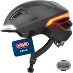 ABUS Fahrradhelm HYP-E - Helm mit Frontlicht, R&uuml;cklicht und Blinklicht - geeignet