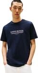 Tommy Hilfiger Herren T-Shirt Kurzarm Brand Love Tee aus Baumwolle, Blau (Desert