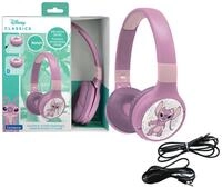 Lexibook, Disney Stitch, Angel 2-in-1 Bluetooth- und Kabelkopfh&ouml;rer mit Mikrofon und
