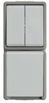Siemens Serienschalter Delta Fl&auml;che Grau 5TA4815 - Schuko-Steckdose