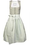 Edelnice Trachtenmode Midi Dirndl Ina hellgr&uuml;n monochrom Look mit Knopfleiste...