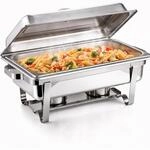 Morleos Speisew&auml;rmer Chafing-Dish 1X 1/1 GN 65 mm aus Edelstahl...
