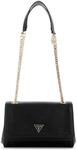 GUESS Schultertasche Umh&auml;ngetasche Noelle II Convertible Xbody Flap Bag Black