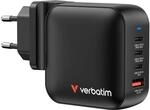 Verbatim Mini Gan Charger 100w Universale Nero Ac Ricarica Rapida Interno...
