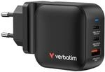 Verbatim Mini GaN Charger 70 W, 3 Ports USB-C Ladeger&auml;t, Power Adapter mit 2 x USB-C