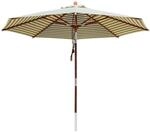 anndora&reg; Sonnenschirm Holz 3 m rund Gartenschirm Marktschirm 300 cm - knickbar per