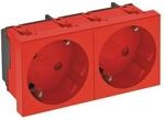 OBO Bettermann 6120109 Ger&auml;teeinsatz Doppelsteckdose (B/H/T) 90 x 45 x 42 mm, 1