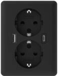 2USB - Einbau Steckdose - EasyCharge DUO 10 mm - USB-A & USB-C - 18 W