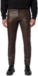 RICANO Slim Fit, Herren Lederhose/Lederjeans (Regular Waist), echtes Lamm Leder...