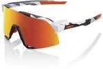 100% S3 Soft Tact Grey Camo Fahrradbrille, Wei&szlig;/Schwarz/Orange, Gl&auml;ser Orange/Rot