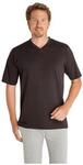 hajo T-Shirt V-Ausschnitt Doppelpack Baumwolle schwarz Gr&ouml;&szlig;e L