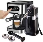 Cucina di Modena Espressomaschine: Espresso-Siebtr&auml;germaschine mit Milchaufsch&auml;umer