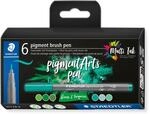 STAEDTLER brush pen pigment Arts, "greens & turquoises", pigmentierte