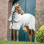 Horseware Ekzemerdecke Rambo Hoody Chalk/Hunter Green & Silver/ 155 cm (6'9")