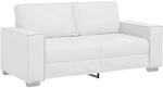 vidaXL Zweisitzer-Sofa Wei&szlig; 180 cm Kunstleder, Wohnzimmer, moderner Sofa,...