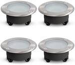 SSC-LUXon 4 St&uuml;ck VISKOS Bodeneinbaustrahler inkl. klarem & milchigem Glas...