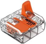 WAGO Verbindungsklemmen 221-413 | 3-polig, bis 4 mm&sup2;, COMPACT Kabelverbinder mit