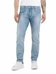 Replay Herren Jeans Anbass Slim-Fit mit Comfort Stretch, Light Blue 010 (Blau), 33W /